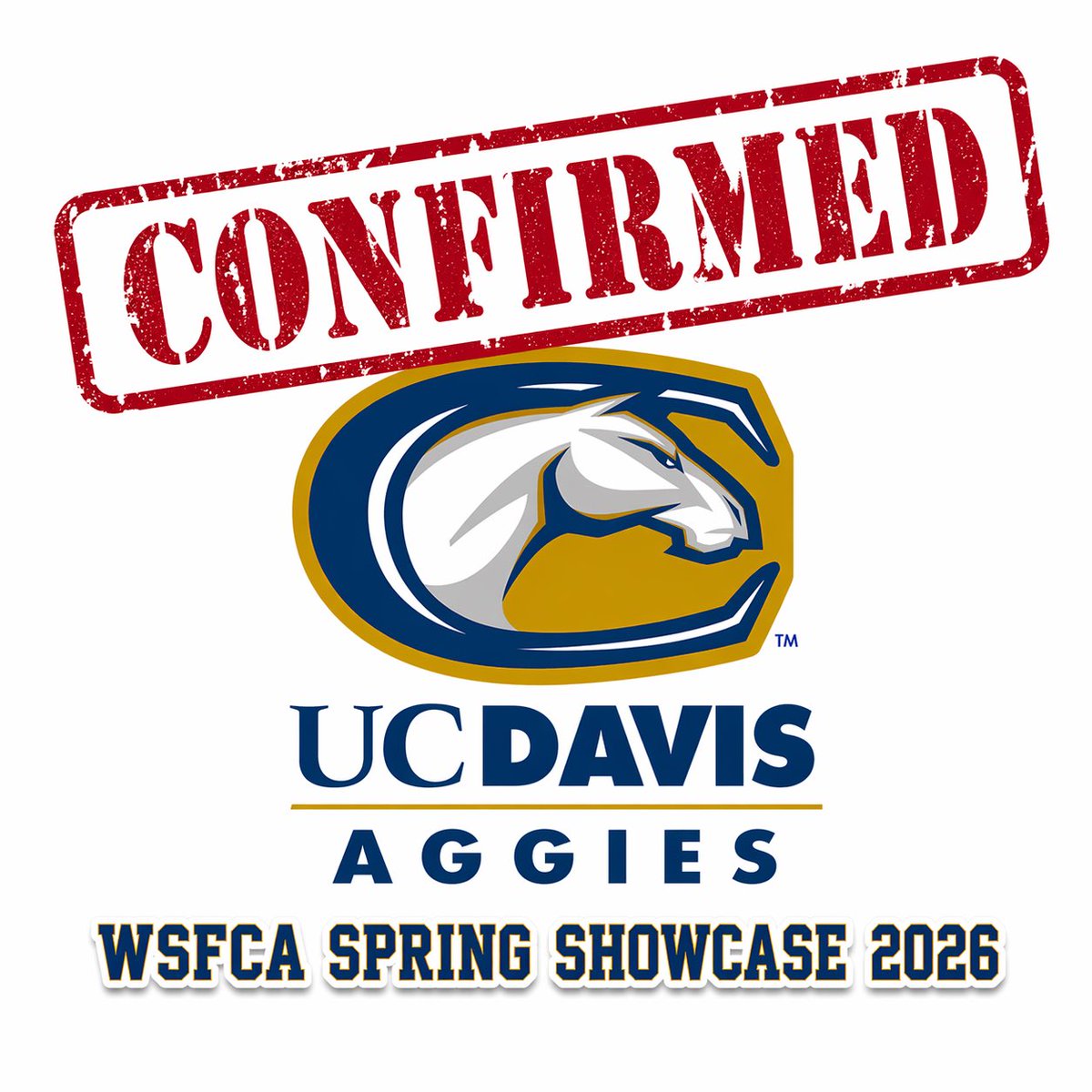 WSFCA1's tweet photo. Adding 3 more universities today to the WSFCA Showcase Series:

☑️San Jose State
☑️Western Colorado
☑️UC Davis

REGISTER ASAP: https://t.co/ZlzYDVmaqh https://t.co/voWgyO073o