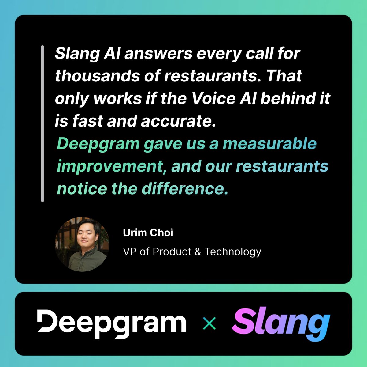 Deepgram tweet media