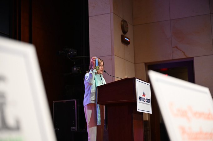 bellaM_USA's tweet photo. It was an honor to address the next generation of innovators at the Congressional App Challenge’s #HouseofCode celebration.
 
These students are showing the nation what is possible when talent meets purpose.

By supporting their ideas, we invest in the future of America. https://t.co/J7L0ZDk0HF