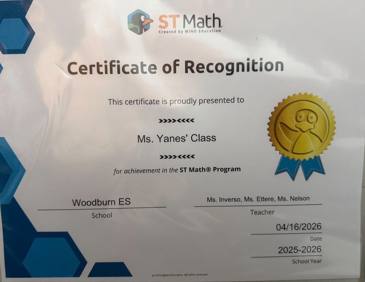 MsYanes_'s tweet photo. So proud of all the hard work my kiddos put into our ST Math March Madness Challenge ! 💙 

Their hard work paid off and we celebrated being one of the winners in the challenge 🥰 @MINDEduOrg https://t.co/F1RuF3lmMa