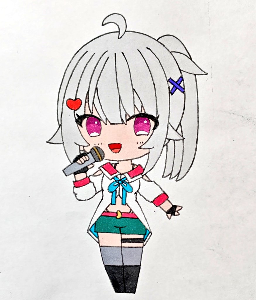 rusu02181536's tweet image. 萌実ちゃん 今週1枚目🔔💝
 #萌実
#MoemiART
 #あおぎり高校美術部