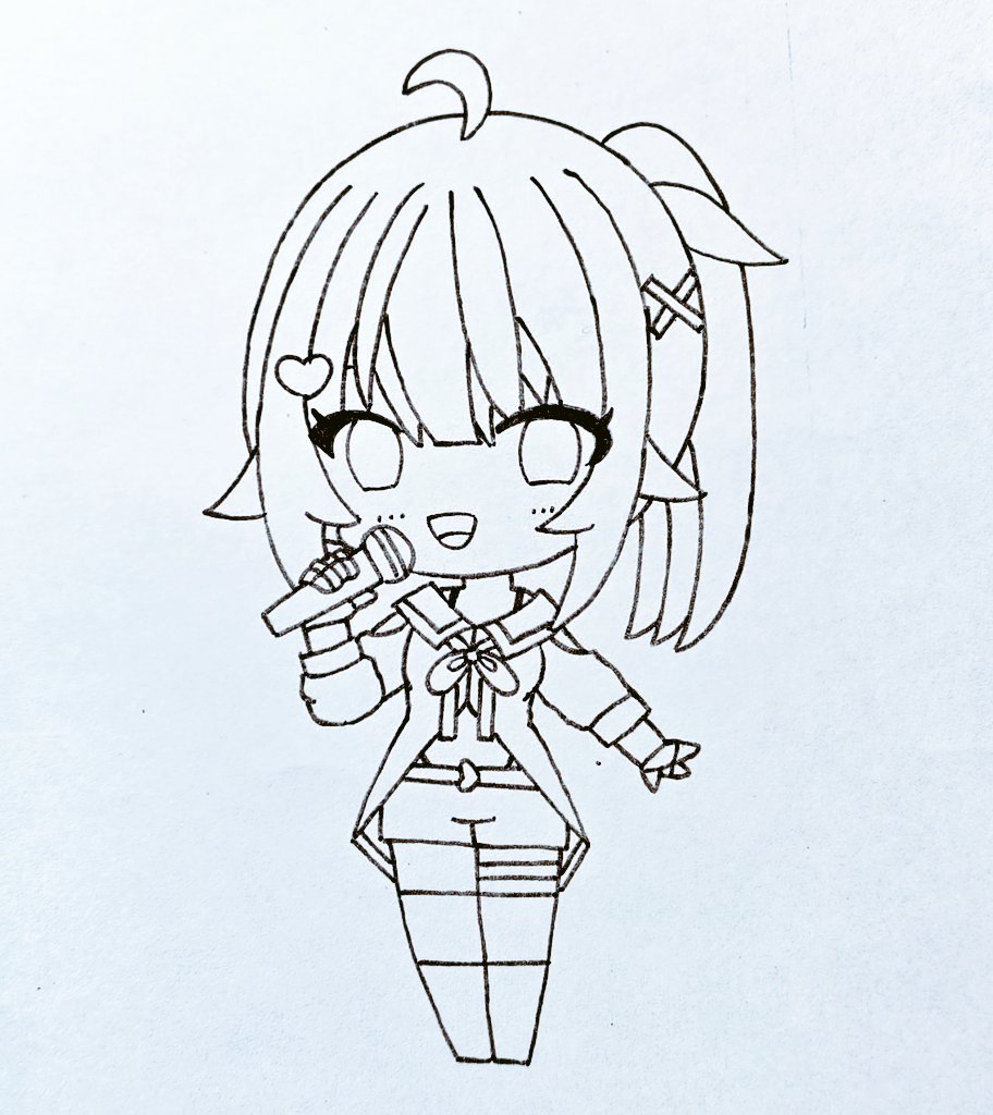 rusu02181536's tweet image. 萌実ちゃん 今週1枚目🔔💝
 #萌実
#MoemiART
 #あおぎり高校美術部