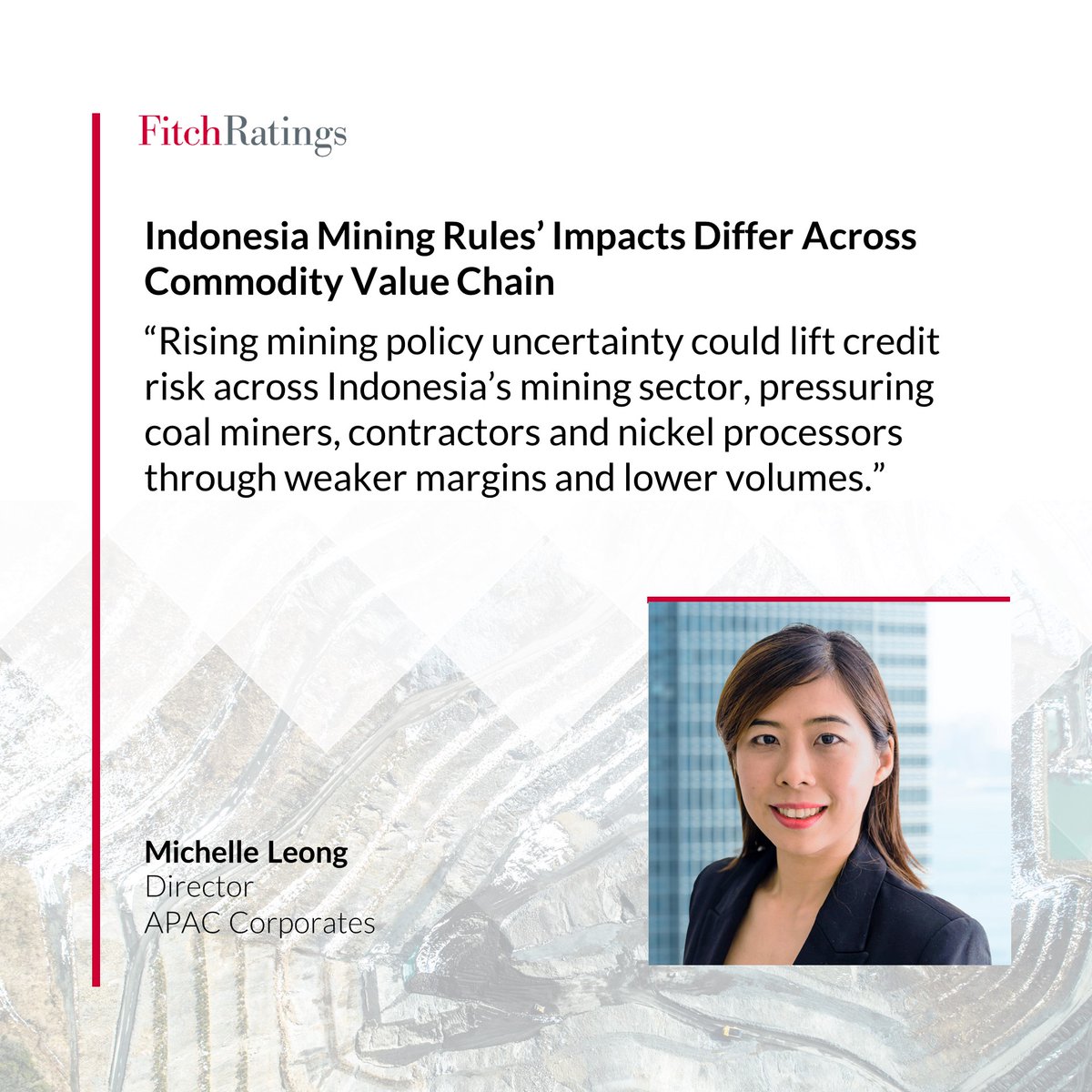 FitchRatings's tweet image. Indonesia’s proposed mining policy changes will raise credit risk unevenly across coal miners, mining contractors and downstream nickel processors.

Learn more: ow.ly/bsYG50YNmrI

#AsiaPacific #Indonesia #Mining #Credit #NaturalResources