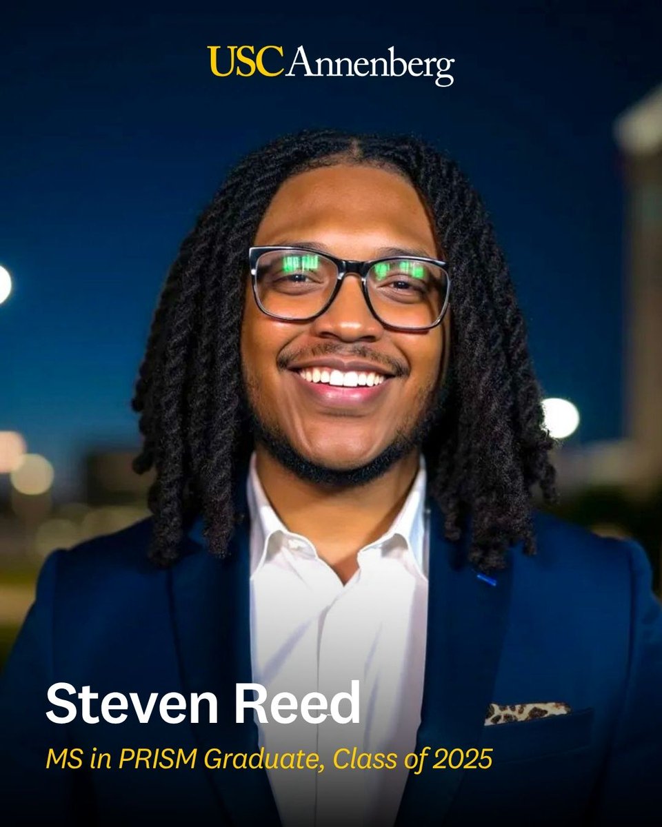 usc_msprism's tweet photo. Meet Steven Reed. From roles at Google and Apple to finding his why, Steven's journey through USC Annenberg's MS in PRISM program reveals a story of choosing purpose over metrics.

Read more: https://t.co/mrbmvXMhnj https://t.co/nu67PYQBvJ