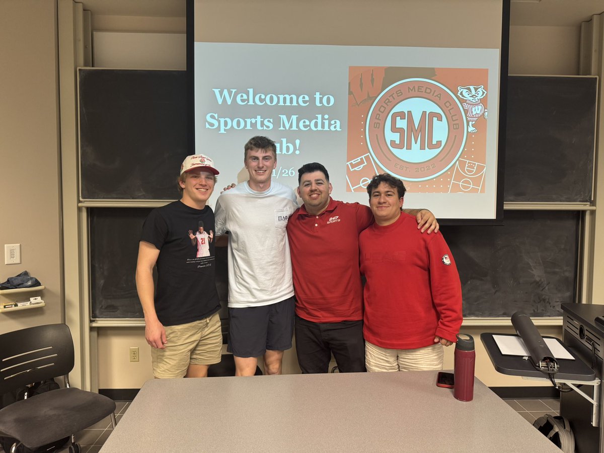 TheRealNickOsen's tweet photo. An honor to speak at Grainger Hall tonight, with Wisconsin Sports Media Club!

Truly meant the world to me, appreciate you for the opportunity  

#Badgers https://t.co/lDGY1tqhlY