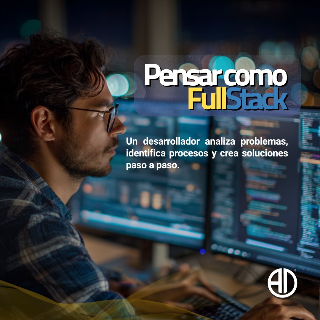 AulaDiser's tweet photo. Pensar como Full Stack no es saber de todo.

Es entender cómo conectar piezas, resolver problemas y construir soluciones completas.

Una habilidad cada vez más valiosa en tecnología.

#FullStack #Python #Programacion #Tech #AulaDiser https://t.co/Y4O3LOQfso