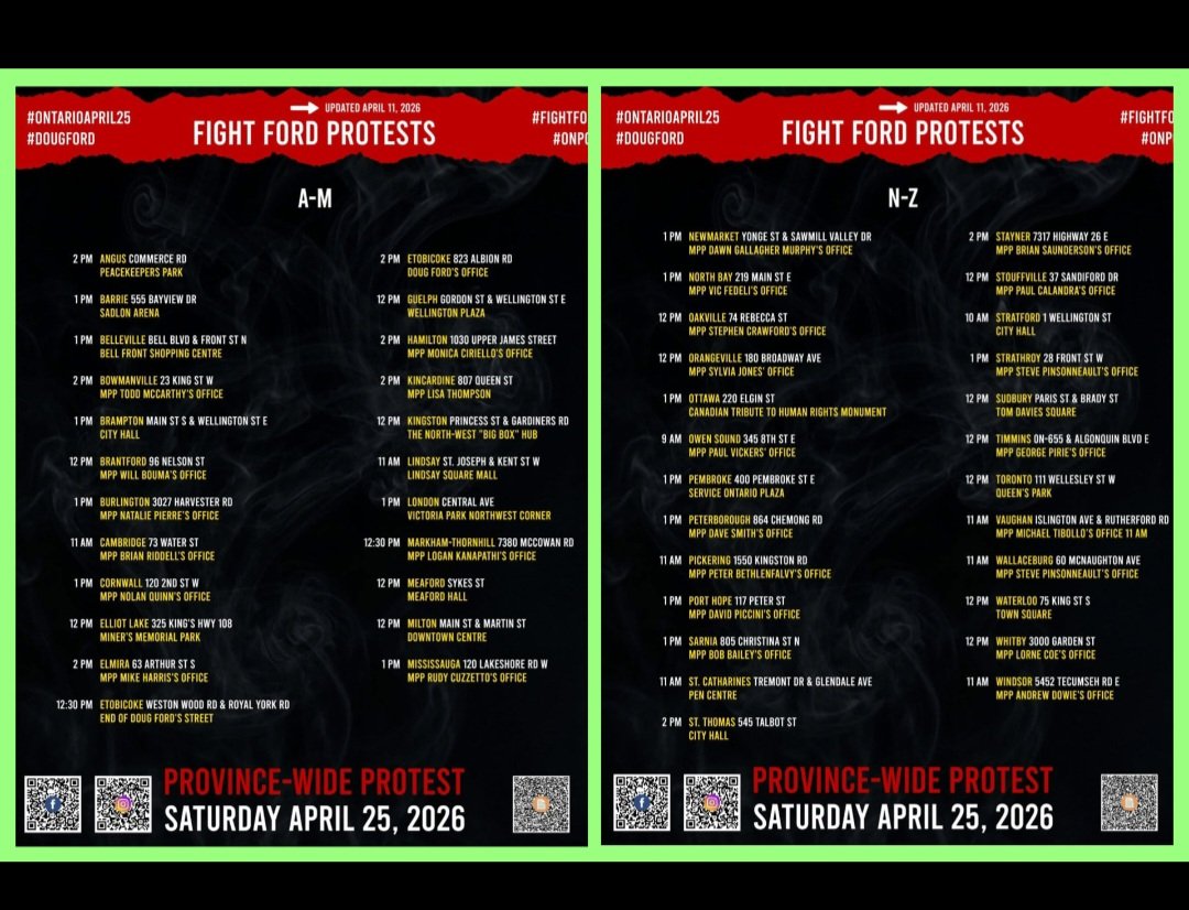 JannieMcJanJan's tweet image. Doug Ford and his fellow #CorruptOntarioPCs want to privatize our #WATER.  
Stand up to their undemocratic, greedy, dangerous plans to destroy our #Ontario on Saturday, April 25.
#FOI
#SEZs
#NDAs
#ConservativesAreLootingOntario
#FordIsSuppressingOurRights
#onpoli