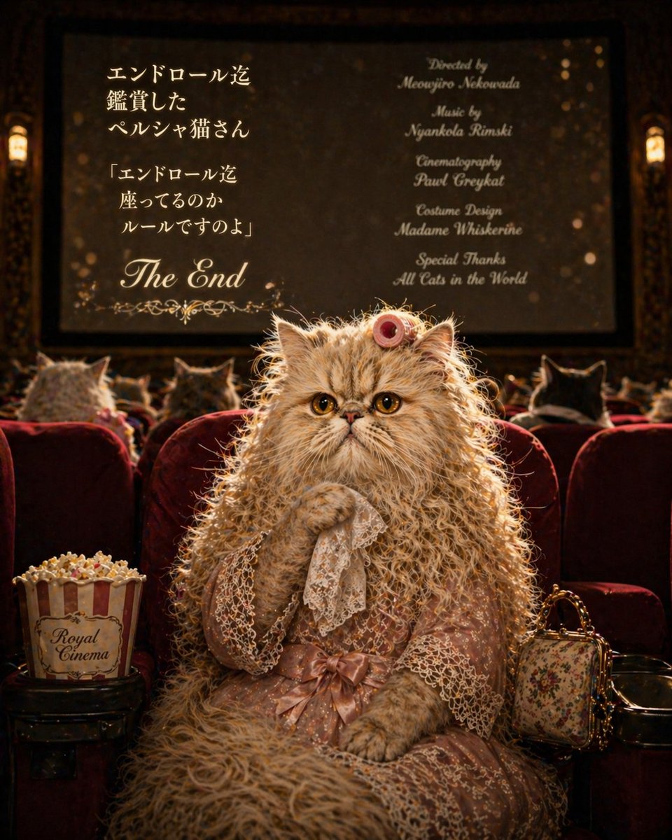 kNfRi1fynQUU3lw's tweet image. 名画鑑賞

映画はエンドロール迄
座ってるのがルールですのよ

良い映画でしたわ…

#AIart #ChatGPT