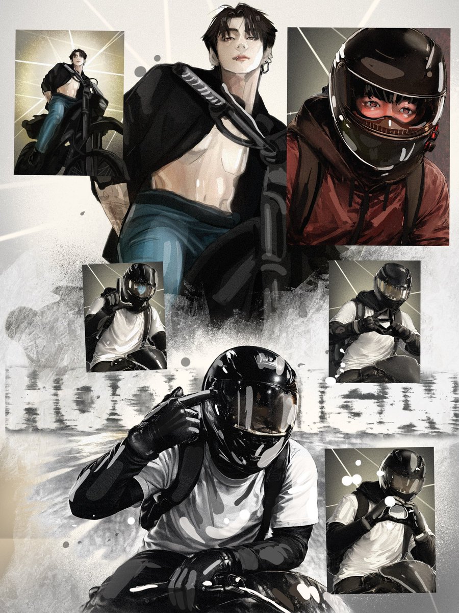 Jungkook full biker set | artwork collection