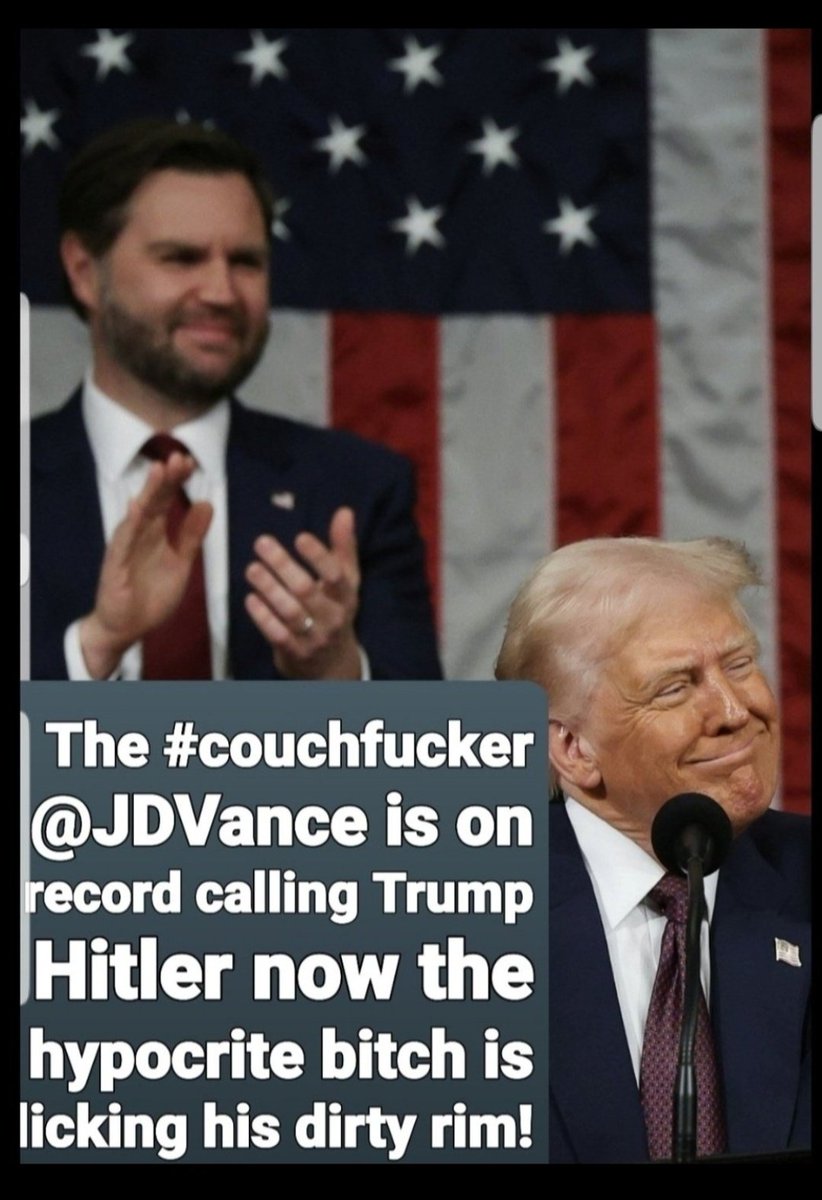 universenus's tweet image. That scumbag #couchfucker @JDVance should also be impeached! #RealFreeSpeech mfs ( my  friends)
#Americaisfucked #Americaiscorrupt