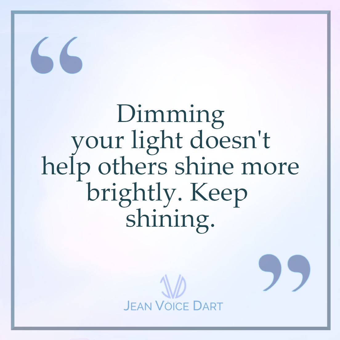 JeanVoiceDart's tweet image. 👋Hello, friends. Have you ever made yourself less to help others be more? It didn't work well for me. How about you? Thank you for being you and shining your light. You are a brilliant blessing in this world. 🌟💖😄 #best #shine #light #beyourself