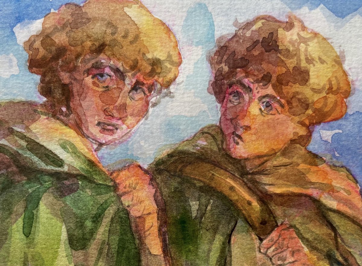 noxtisolan's tweet photo. frodo &amp; sam; 
#lotr #lotrart https://t.co/TKxONUCCq4