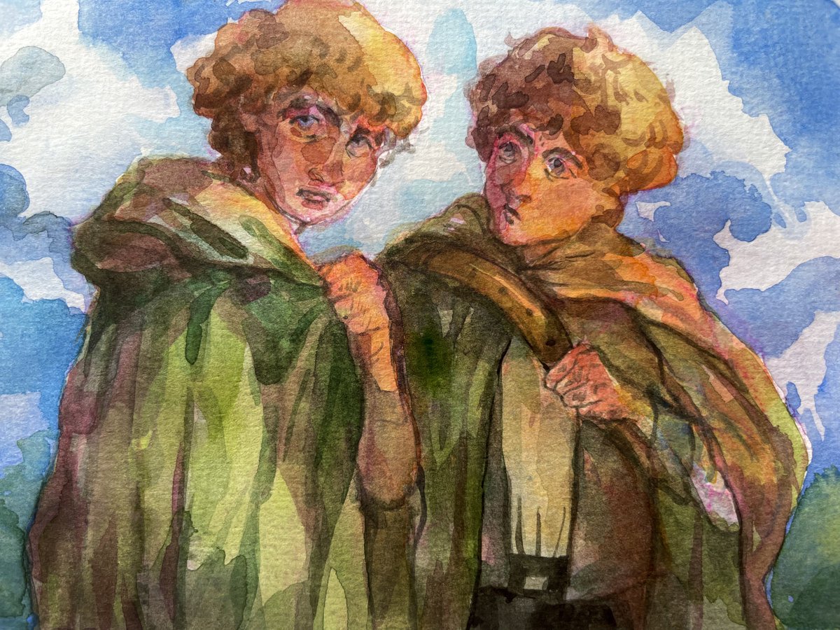 noxtisolan's tweet photo. frodo &amp; sam; 
#lotr #lotrart https://t.co/TKxONUCCq4