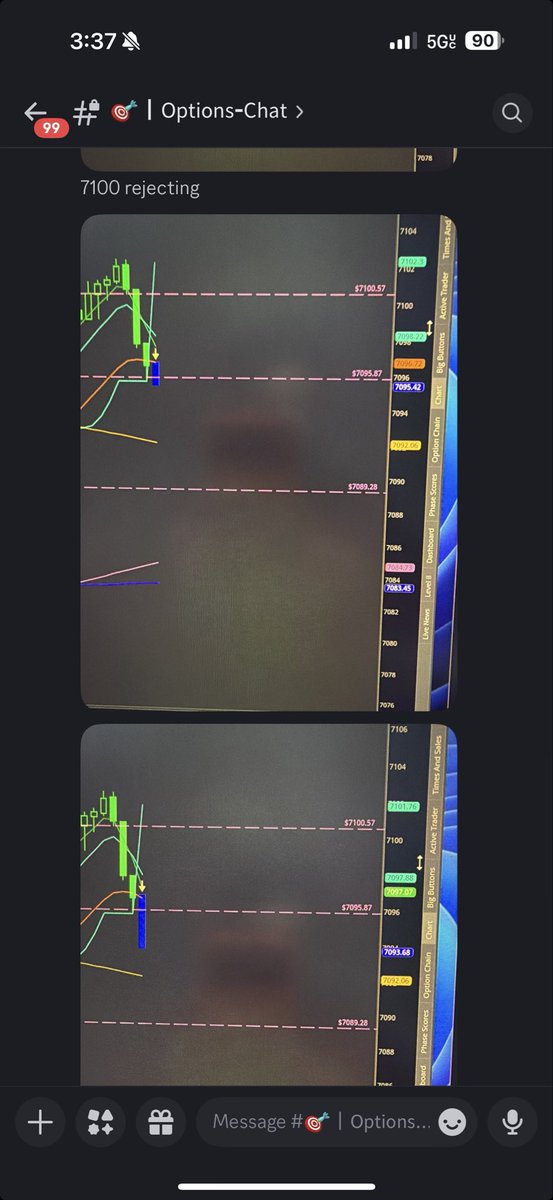 OptionRocket24's tweet photo. $SPX $SPY
7100 rejection = short 
17 point drop https://t.co/dcJ1bLzkG8