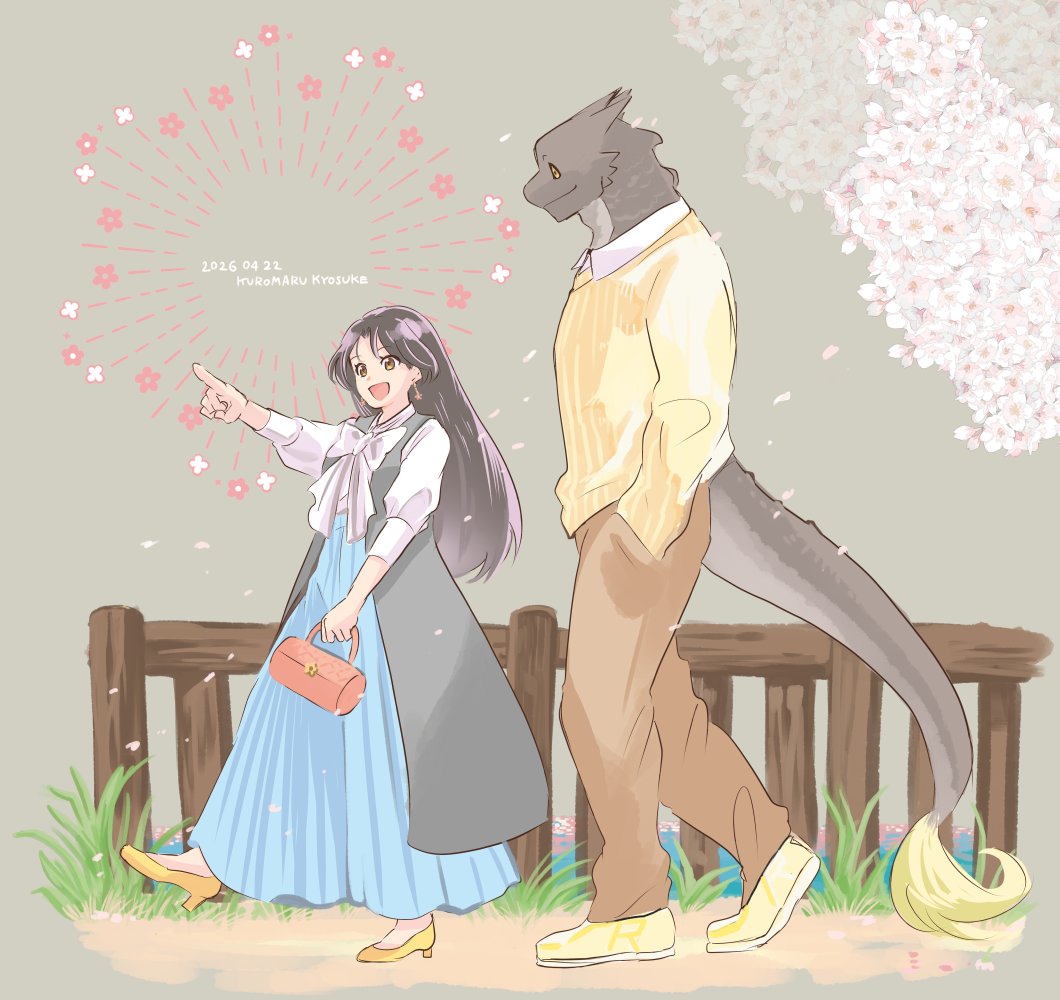 寝かせすぎるとまたラフのまま過ぎ去りそうだったので、4月中に間に合わせました！！！！
最近もう初夏の気配がするけど、春のお絵描き