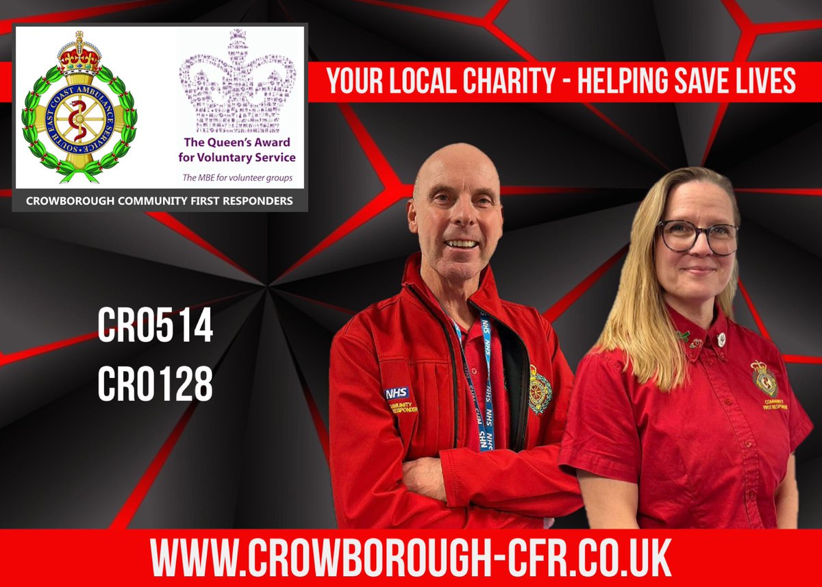 CrowboroughCFR's tweet image. Today we have had CR0514 &amp;amp; CR0128 available to @SECAmbulance to respond to emergency 9️⃣9️⃣9️⃣ calls, across our area

🚑 We have #volunteer cover this evening and again overnight tonight

#community #charity #ambulance