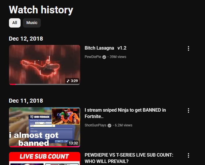 xtriel1's tweet image. finally forced to unpause my watch history after 7 years 😔

i was like 14-15 at the time