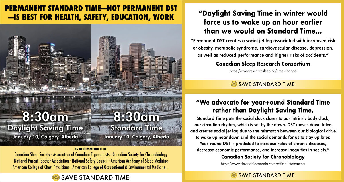 SaveStandard's tweet photo. @CHED880 True! Morning is when sunlight is most essential to health, safety, and performance. Ditch DST and save MST in AB! https://t.co/rJ0HbTTSGG