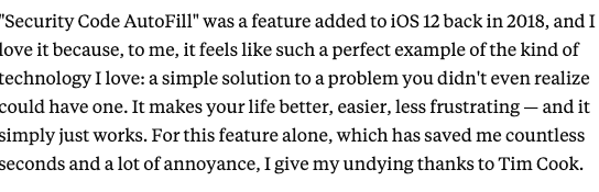 katienotopoulos's tweet photo. I don't care if Tim Cook didn't invent the iPhone, he will always in heaven for this alone https://t.co/HSIOBhNm8k https://t.co/ZuTnH3uqxV