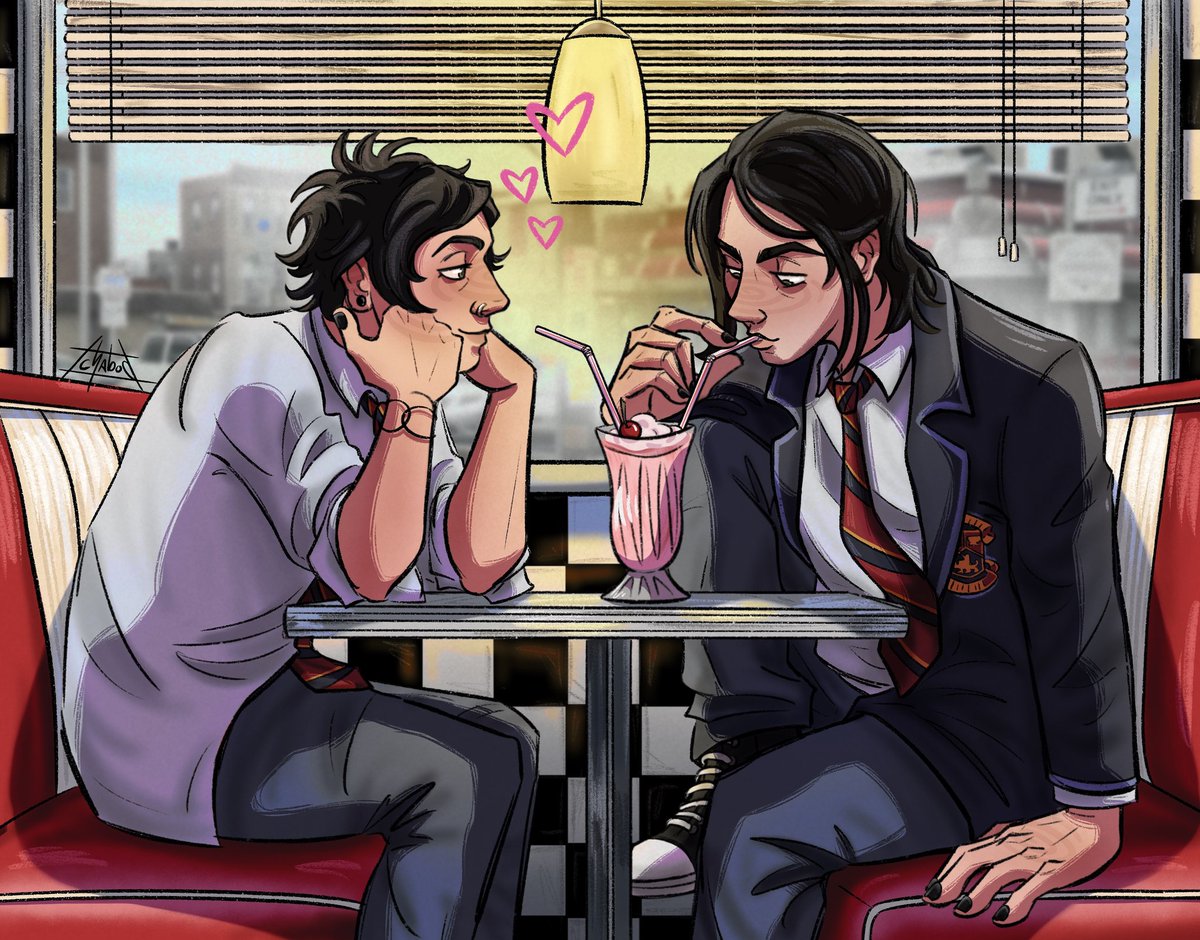 glorious_void's tweet photo. Milkshake date 🥰
#mcr #frilli https://t.co/68yjI9rXZX