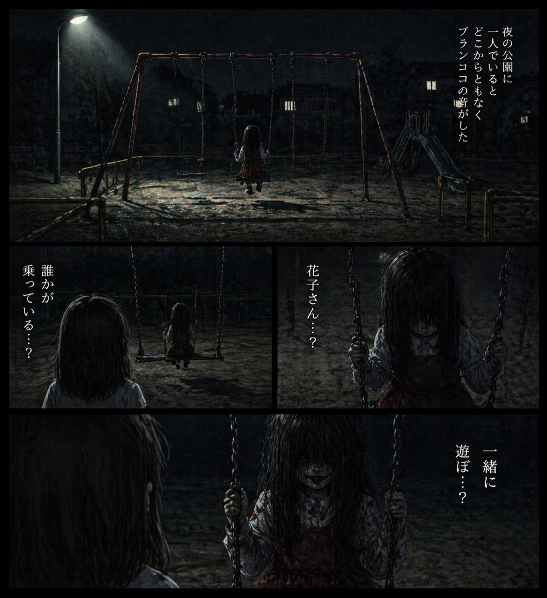 kNfRi1fynQUU3lw's tweet image. ショートホラー

公園の花子さん

#ChatGPT #AIart