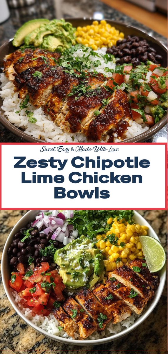 grandmabites1's tweet image. Craving something tasty? Chipotle Lime Chicken Burrito Bowls is quick and delicious! Tap for the step-by-step! 😋🔥 #recipes #easyrecipe #weeknightmeals