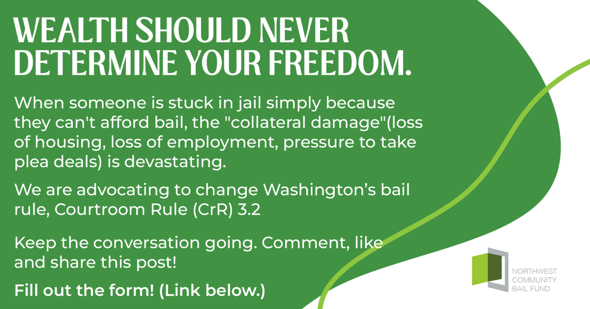 NWCBailFund's tweet photo. Please join us! Wealth should never determine who is free. https://t.co/slv8XnTPbU