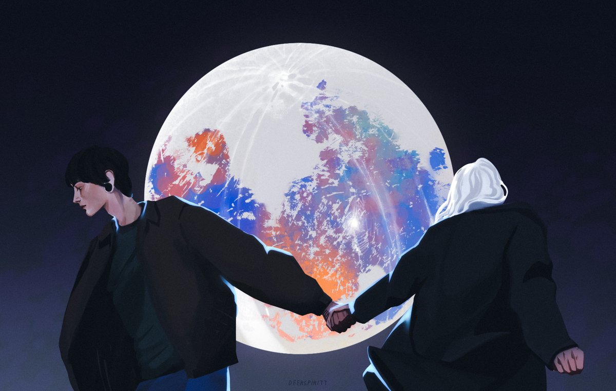 deerspiritt's tweet photo. it’s been a year since i’ve seen you 
and i’m just waiting for the moon 

to change 

#oc https://t.co/4KSH9XVX64