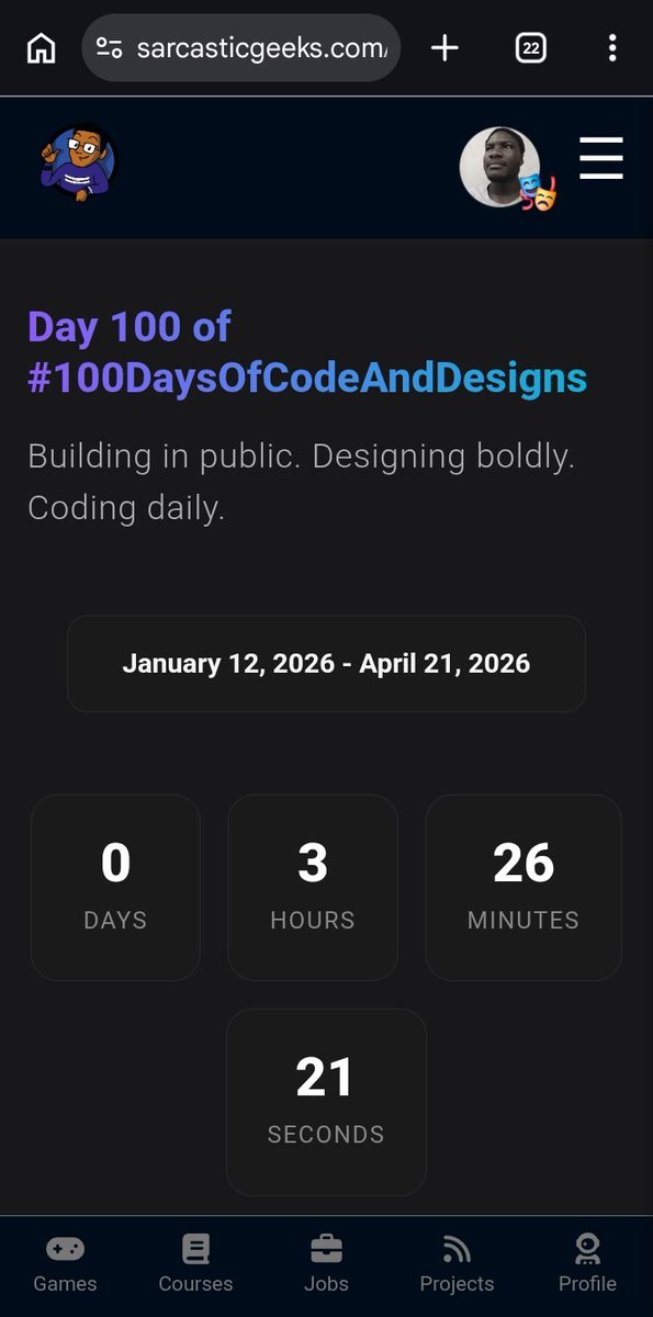 naijadebugger's tweet image. Day 100/100 🚀  #100DaysOfCodeAndDesigns with @SarcasticGeek4u
cleaned up my Next.js setup. 
server handles data, client handles UI

moved tab state into the URL (?tab=products) instead of keeping it only in local state

the server can read the URL and render the correct view