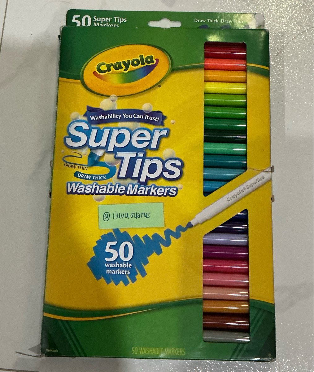 iluvusuarus's tweet image. ปากกา Crayola 50 เเท่ง ไม่เคยเเกะใช้หรือลอง สภาพกล่องมีรอยยับ

ราคา 400 ส่งฟรี🚚

#เครื่องเขียนมือสอง #crayola #ตลาดนัดเครื่องเขียน #โล๊ะของ #ส่งต่อเครื่องเขียน