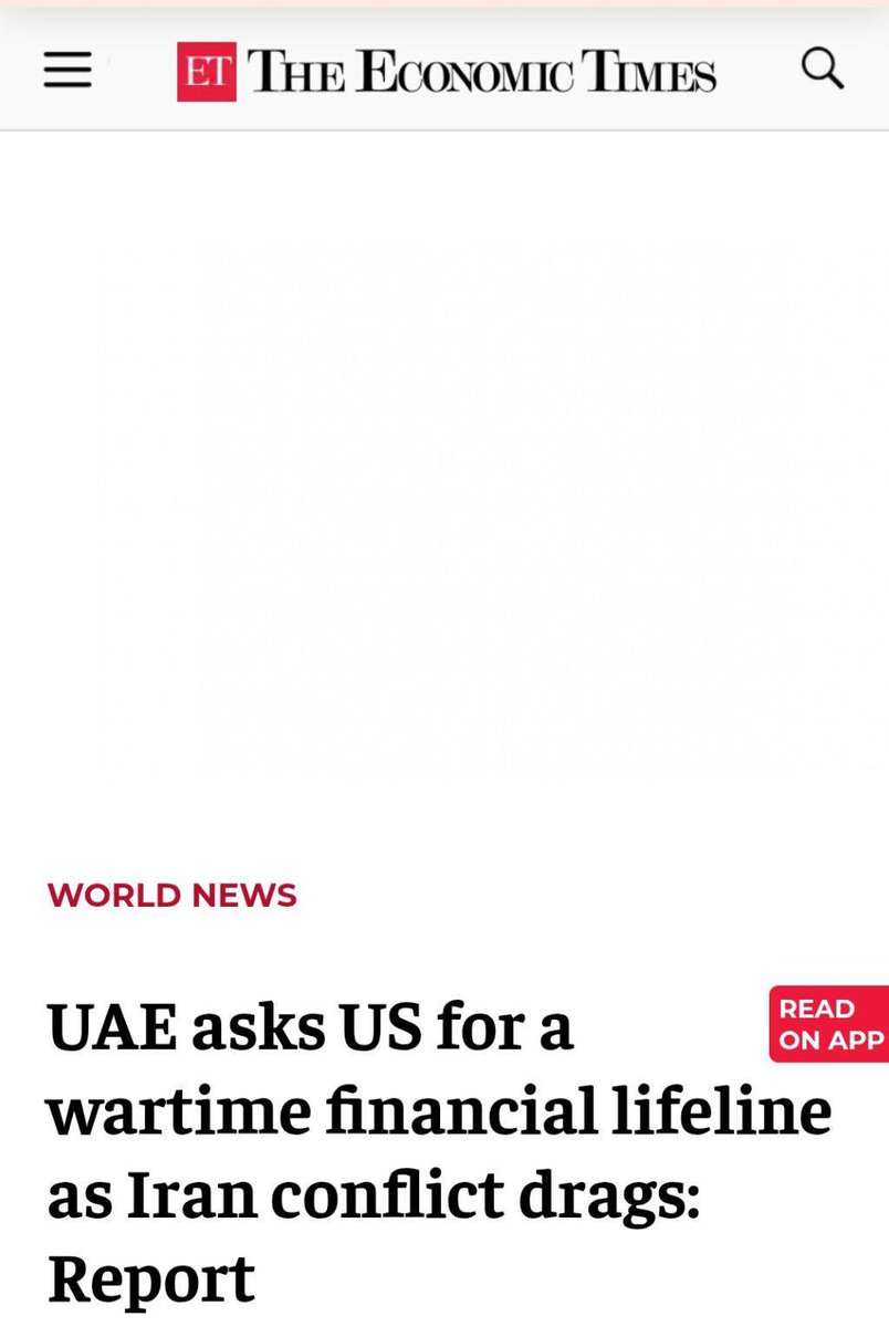 S_aaa770's tweet photo. انكسار "شراع" السيولة.. هل دخل الاقتصاد الإماراتي مرحلة الخطر الحقيقي؟ 🇦🇪📉
🔴 في تطور دراماتيكي يعكس حجم الهزة الاقتصادية، كشفت تقارير غربية (WSJ & Bloomberg) عن تحركات إماراتية "يائسة" في واشنطن لتأمين شريان حياة مالي. الأزمة اليوم ليست مجرد تراجع نمو، بل هي أزمة "وجودية" لنموذج اقتصادي قام على التدفقات الحرة.
🔴 لماذا الآن؟
الحرب الإقليمية وحصار مضيق هرموز خنق "الرئة" التي تتنفس منها الدولة. توقف تدفقات الدولار النفطية أحدث فجوة هائلة في السيولة (Liquidity Crunch)، مما جعل الدفاع عن "ارتباط الدرهم بالدولار" مهمة شبه مستحيلة دون تدخل خارجي.
🔴 قرض بضمانات أمريكية؟
طلب "خط تبادل عملات" (Swap Line) هو في الحقيقة "استغاثة مالية". عندما تلوح دولة بحجم الإمارات باستخدام "اليوان الصيني" كبديل، فهي لا تهاجم الدولار فحسب، بل تعترف بأن مخزونها الدولاري لم يعد كافياً للصمود أمام مطرقة الحرب وسندان الالتزامات.
🔴 الهزة الكبرى:
عجز التدفق المالي هو "الموت الصامت" للاقتصادات. تعطل الطيران، تضاعف تكاليف التأمين، وشلل الموانئ، حوّل الأصول العقارية والسيادية الضخمة إلى "أصول ميتة" لا تجد من يشتريها أو يمولها في ظل مخاطر جيوسياسية بلغت ذروتها.
🔴 واشنطن تدرس الطلب، لكن الثمن قد يكون باهظاً. الاقتصاد الذي كان يُوصف بـ "المنيع" يقف اليوم عند مفترق طرق: إما الانصياع لشروط إنقاذ دولية، أو مواجهة انهيار متسارع في القوة الشرائية وتصنيفات ائتمانية بدأت تترنح تحت وطأة الواقع الجديد.
#الامارات #دبي