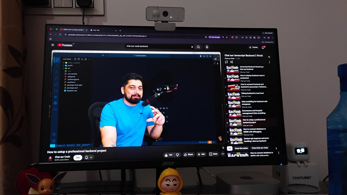 VinnyMadaan3's tweet image. Coming back to the track, a lot of backlog but lets do it. Continuing my chai and backend challenge, done till learning how to set up a professional backend project. 
Chaliye fir krte hai ek baar fir se shuru 💪🏻

@ChaiCodeHQ @Hiteshdotcom 

#chaicode #backend #LearningInPublic