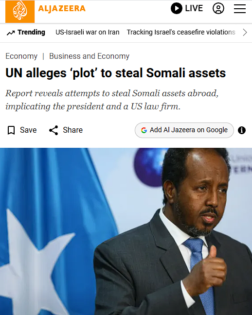 JoeGood729319's tweet image. ✅.@HassanSMohamud used to work for @UN🇺🇳
✅HSM rents Halane Camp to 🇺🇳
✅🇺🇳 overthrew previous administration for HSM
✅🇺🇳 has corruption files on HSM
✅HSM is owned by the 🇺🇳
✅The opposition is owned by the 🇺🇳

Unfortunately most of the opposition are all former #UN / #NGO