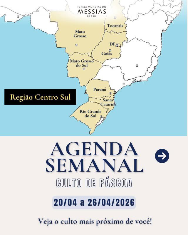 IMMessiasBR's tweet image. Participe dos Cultos de Páscoa, na sua região nesta semana de 20/04 a  26/04/26🙏🏻

Veja a localidade mais próxima de você! 

Para maiores informações:
(21) 98341-5337

#MeishuSama
#Jesus
#KyoshuSama
#MasaakiSama
#Culto
#Brasil
#Cristãos
#SagradasPalavras
#IgrejaMundialdoMessias