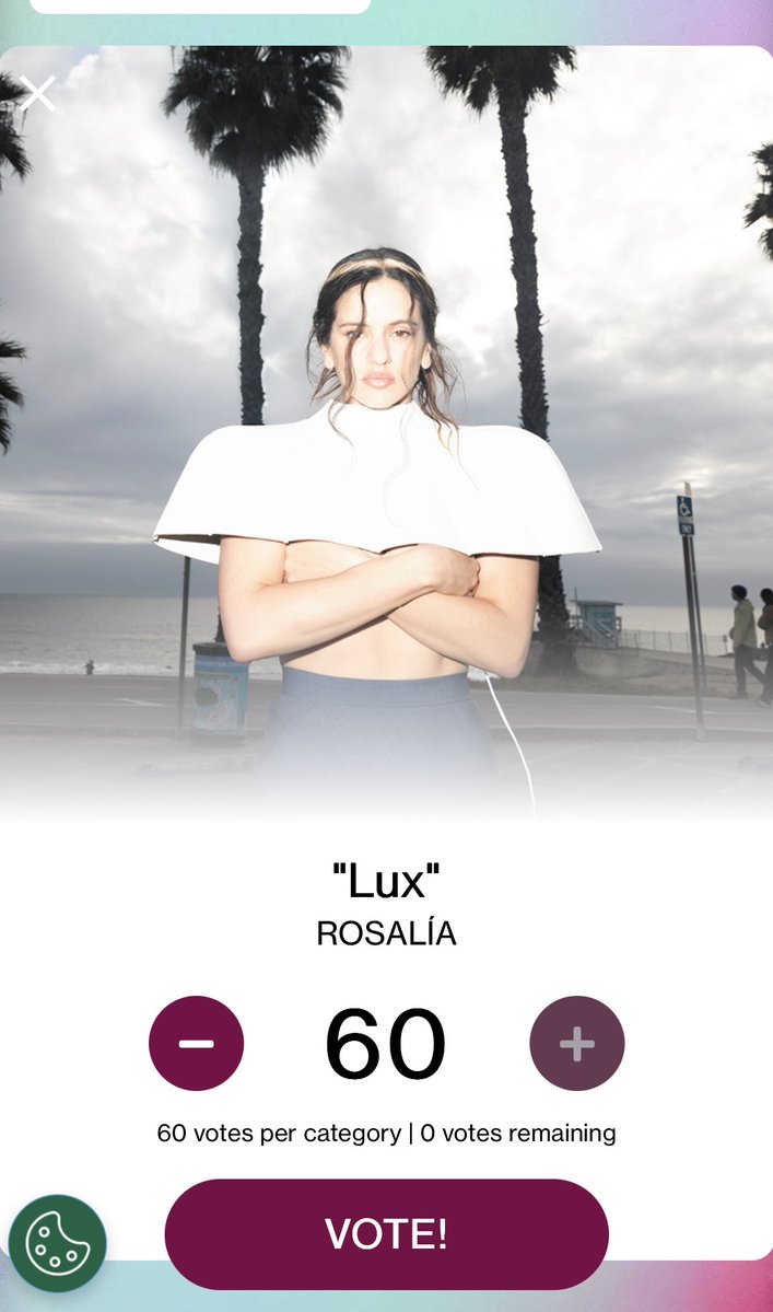 ¡Voten por Rosi, bebés, que esos premios no se van a ganar solos! Hoy los votos valen el doble, hay que aprovechar