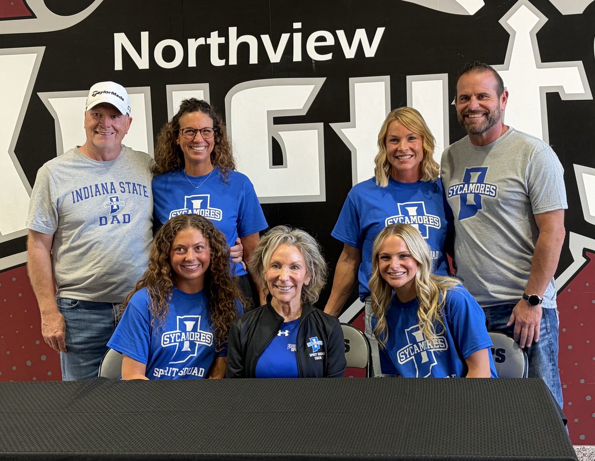 ADeez03's tweet photo. Northview’s Jenna Farris and Brenna Stallcop officially became members of Indiana State’s Spirit Squad this afternoon https://t.co/CsZ30vOSD0