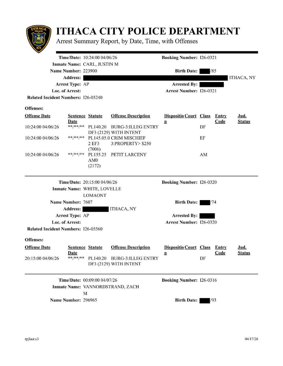 Ithaca Police tweet media