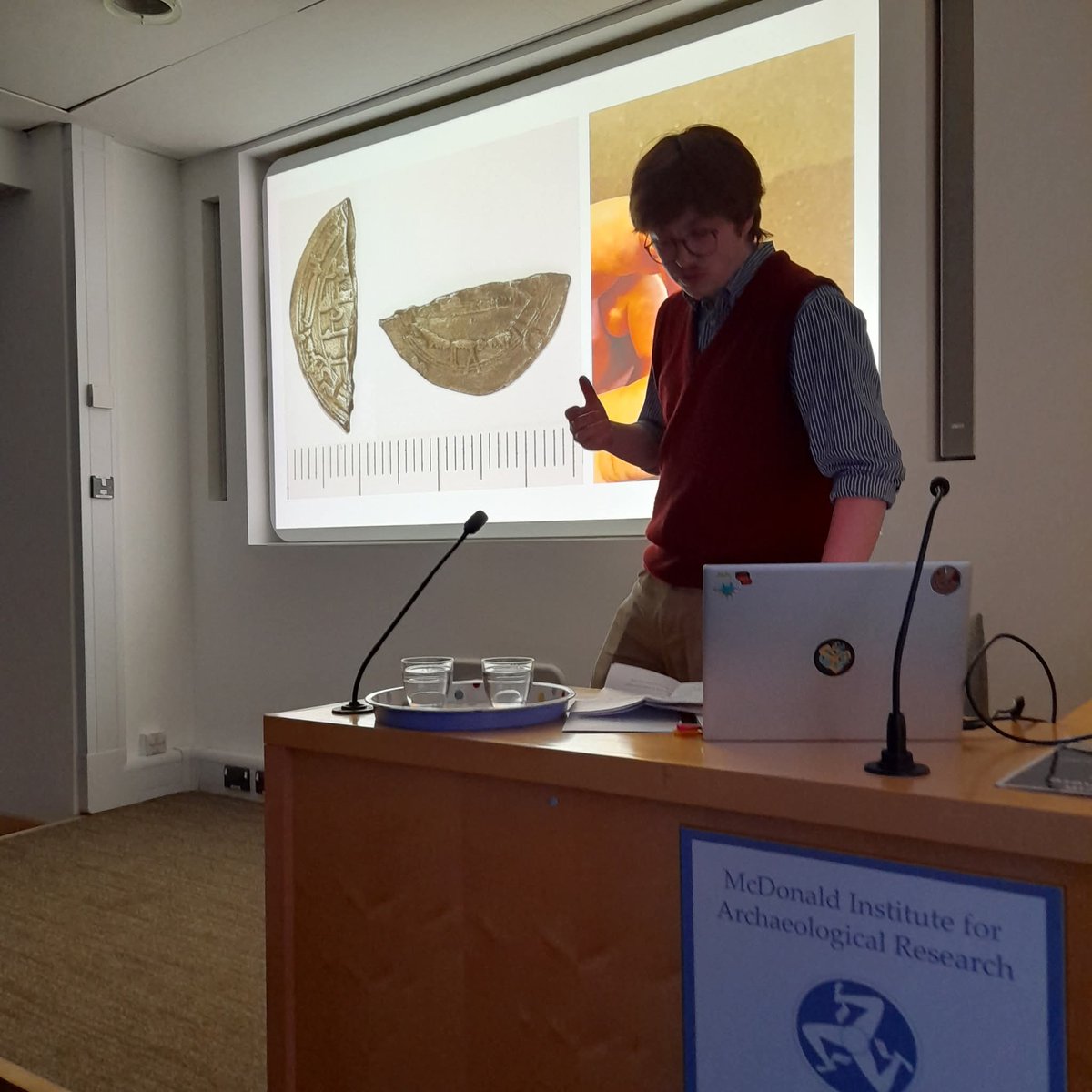 Camb_Arch_F_G's tweet photo. April 8th was our AGM and the award of the Val Whittaker prize to Seb Walsh for his essay on a Dirham Fragment from Torksey. Last Sunday was the end of fieldwalking until autumn at Bottisham - little found but  still c200 acres to go. Crops growing fast but rain needed. https://t.co/tIX4BAF8Om