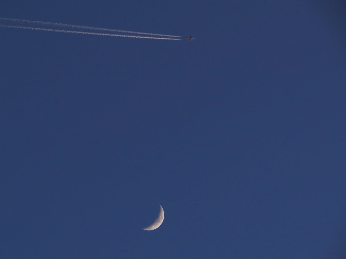 angegarrod's tweet image. Tried to get a moon flyby this evening but these were the closest...
EZY959N EasyJet A319 G-EZBR
THY29M Turkish Airlines A359 TC-LGK

#aircraft #aviation #avgeek #moonwatch #astronomy  #sunset