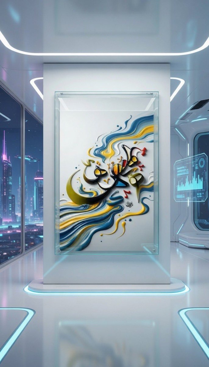 Callligrapher's tweet image. Arabic calligraphy  frame artwork design .

#arabiccalligraphy #arabiccalligraphyart #aiart #aiartcommunity #aiartist #AIArtGallery 
#خط_عربي  #AIArtGallery #AIArtistCommunity