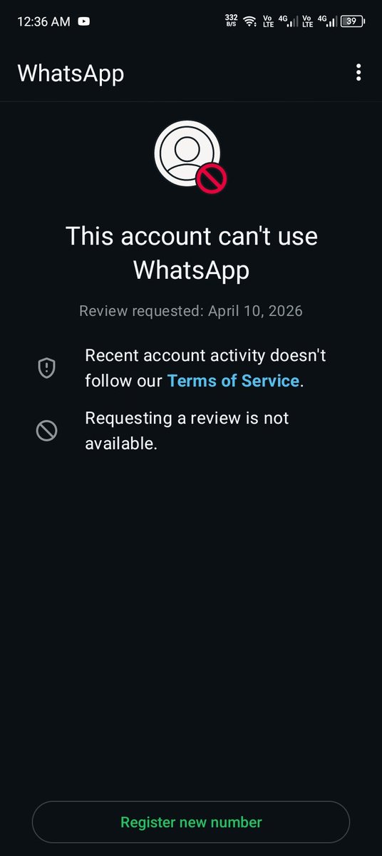 AliHammad137114's tweet image. My account (+92 315 4640442) has been stuck on 'Review requested' since April 10th.I have already switched to the official app and deleted all 3rd-party software. I'm a CS student and urgently access for my university project Please help review my case. #WhatsAppBan #Support