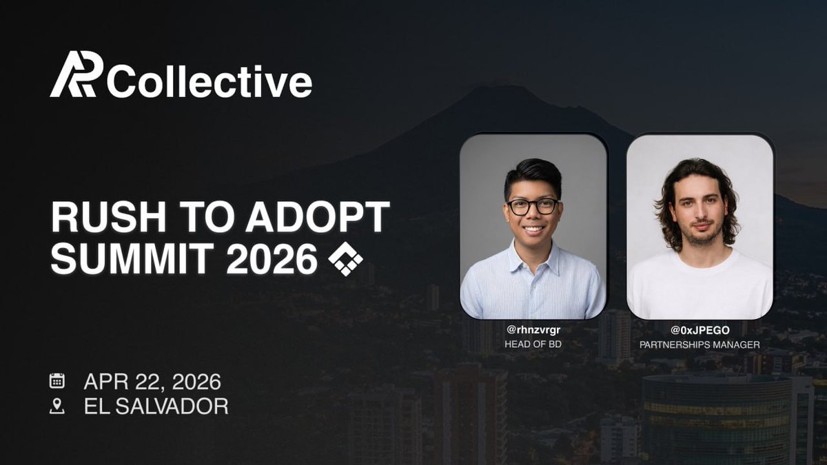 AP Collective is attending the Rush To Adopt Summit this week.

If you're in El Salvador, keep an eye out for <a href="/rhnzvrgr/">PRINCE | AP Collective</a> and <a href="/0xJPEGO/">Jpego</a> and say hello.