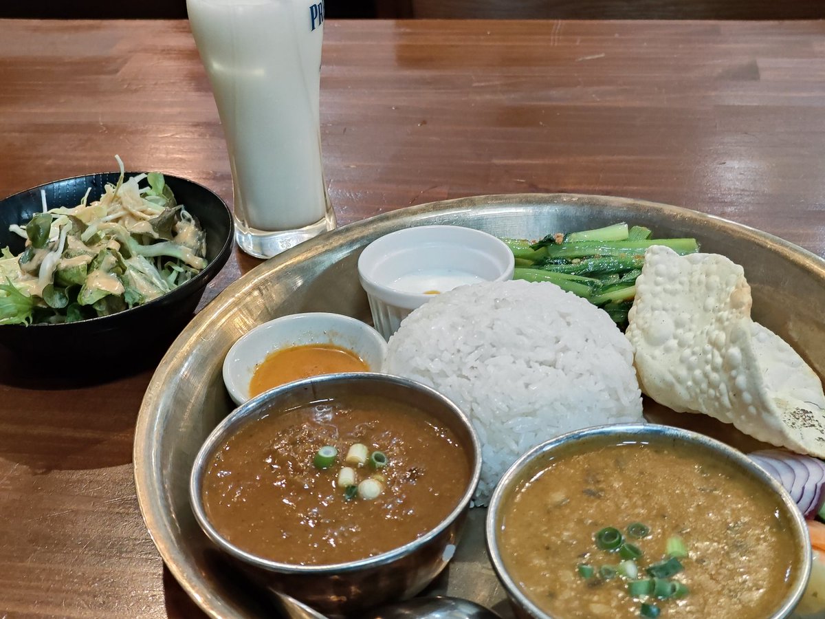 syokusyuhimenya's tweet image. ビリヤニレストラン　阿佐ヶ谷
ダルバットセット

なんか工事してると思ったらサハナって名前になっていた
これはまだビリヤニレストランだったころのもの

#lunch #japanesefood
#しょくランチ #23時にランチ