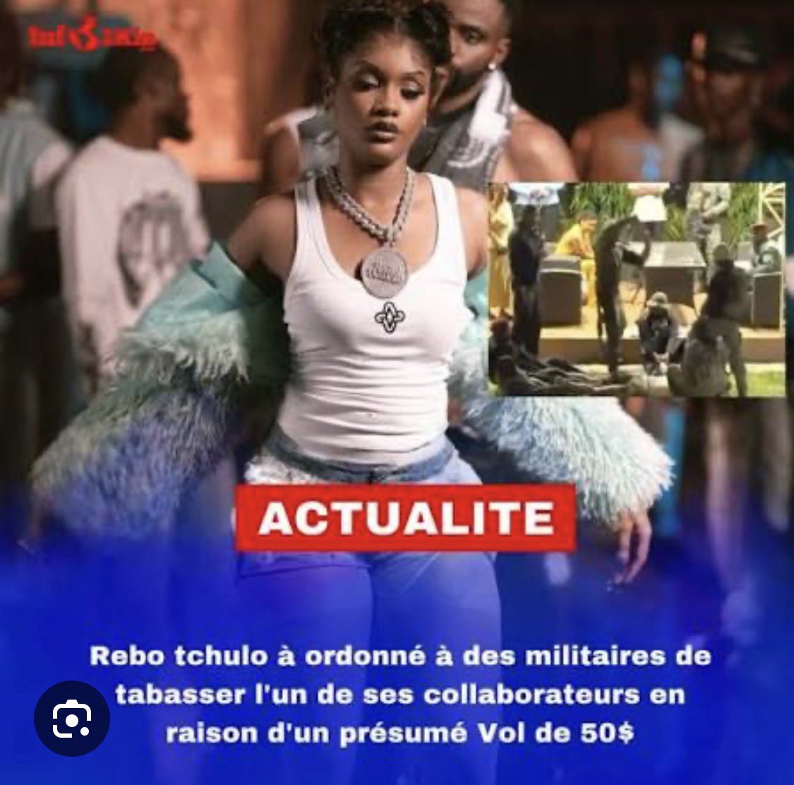 EdouinManda's tweet photo. AFFAIRE REBO TCHULO :
1. Rebo #Tchulo a ordonné à des militaires mis à sa disposition par son « sugar daddy » de torturer son chauffeur, sous un prétexte dérisoire... Thread⤵️ https://t.co/jtmV7VFAZd