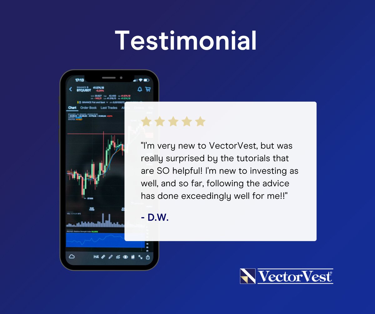 VectorVest's tweet photo. “I’m new to investing and VectorVest has been incredibly helpful… following their guidance has done very well for me.” Starting with the right tools makes all the difference.

#VectorVest #InvestorSuccess #TradingConfidence https://t.co/cCiw7KUc2u