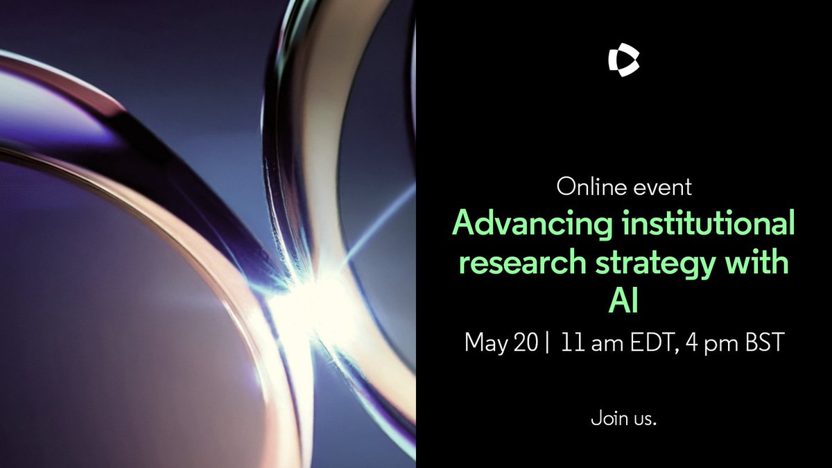 ClarivateAG's tweet image. Looking for a clearer view of your institution’s research performance? Join our online event to see how Web of Science Research Intelligence brings trusted data together in one place.  

Save your seat: ow.ly/CNhn50YNtCa

#ResearchIntelligence #HigherEd