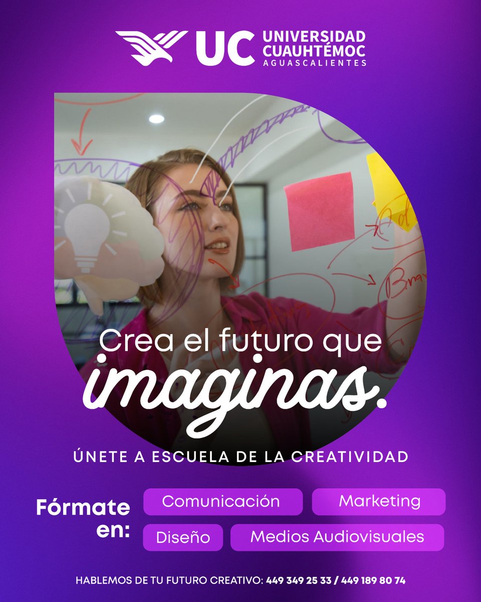 Aquí no solo imaginas… creas, experimentas y haces realidad tus ideas 💡.

En la UCA vivirás una formación práctica desde el primer día, con espacios diseñados para que desarrolles y lleves tu creatividad al siguiente nivel.
#UCA #OfertaEducativaUCA #TuFuturoIniciaHoyUC