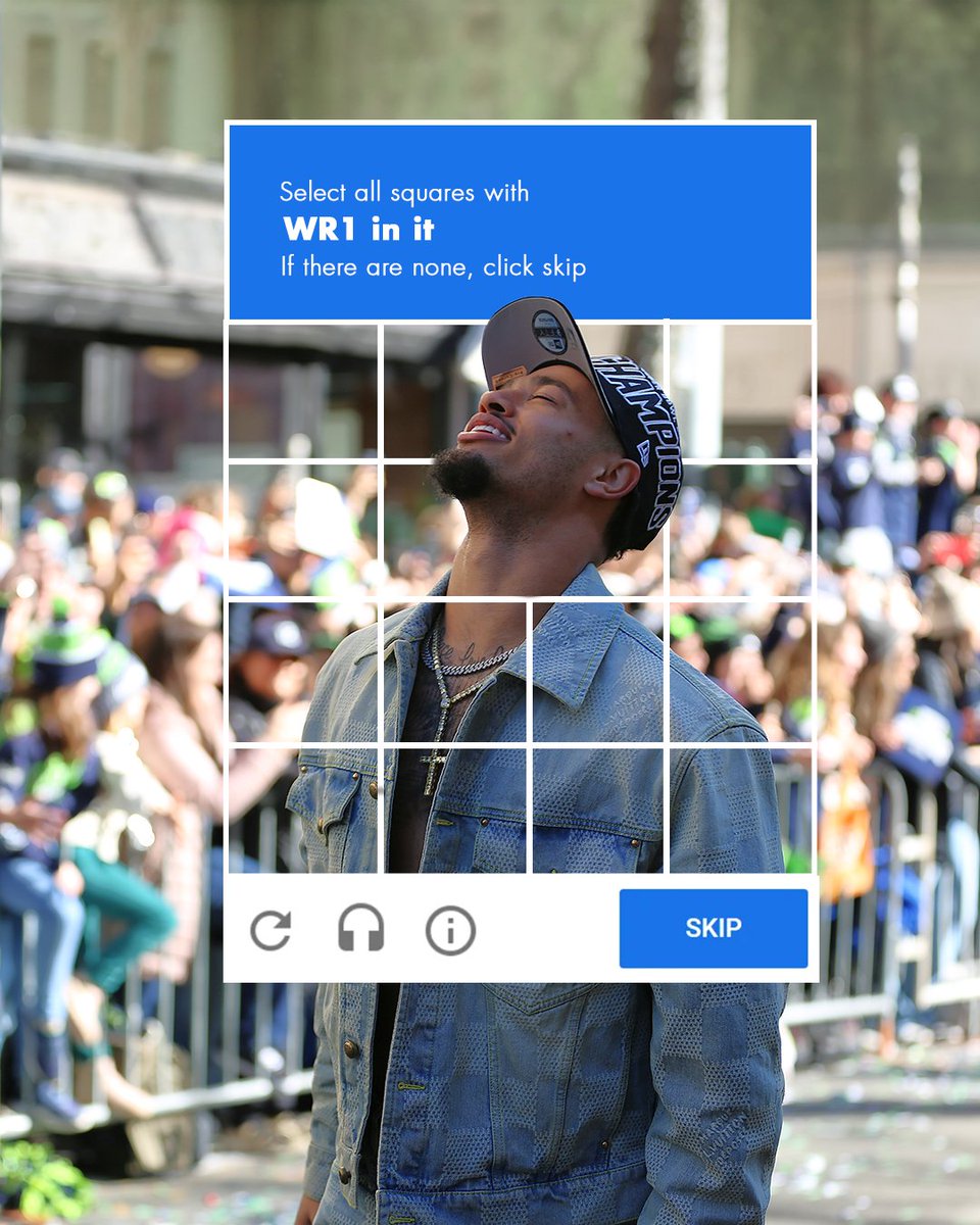 Verify you're a 12.

Select all the squares from Super Bowl LX.