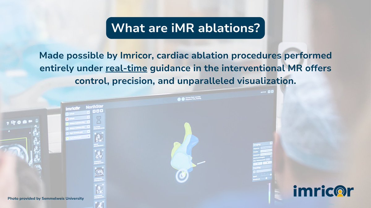 imricor's tweet photo. 📢 Q&A: We're answering your commonly asked questions!

Dive into all this and more with expert insights from clinical presentations, an immersive interventional MR lab walkthrough, and live NorthStar® Mapping System demos at hashtag#HRS2026 this week at booth 1822.

Looking for dedicated time? Schedule your Discovery Session:
https://t.co/z7jWTSVZO5

Plus, join our experts in-booth + a world's first case!

📅 Friday, April 24 at 4:00 PM
Dr. Ken Bilchick: Early experiences of real-time MRI guided cardiac ablations at UVA

📅 Saturday, April 25 at 10:30 AM
Dr. Michiel Kemme and Dr. Luuk Hopman: World’s first real-time MRI ventricular tachycardia ablation

Not all products available in all geographies.
#iMR #EPeeps #WhyCMR