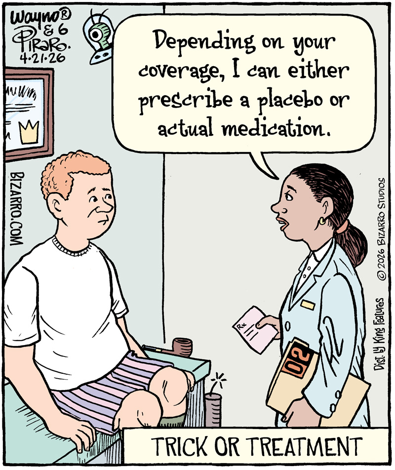 Waynocartoons's tweet image. A Healthy Dose of Humor

#comics #cartoons #healthcare #bizarro #wayno

@ComicsKingdom